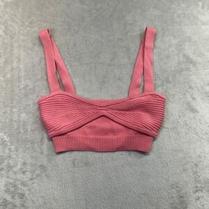 Majorelle Shirt Women's XS Aerin Knit  Bra Top Rose Ribbed Twist Summer Festival
